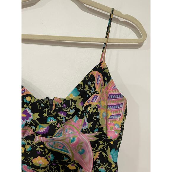 Vintage Y2K Paisley Floral Tank Top Fairycore Boho Retro - Picture 2 of 4